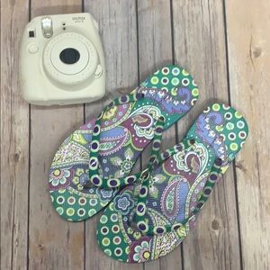 Vera Bradley Flip Flops Size 7/8